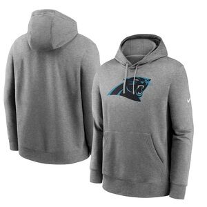 Men's Nike Heathered Gray Carolina Panthers Fleece Pullover Hoodie, Size Large